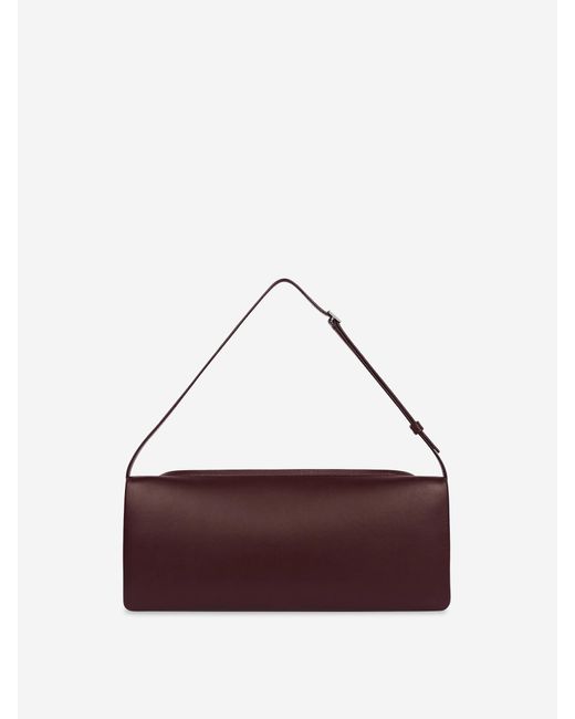 Courreges Brown Clutch Leder Tasche