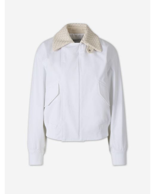 Bottega Veneta White Lightweight Cotton Jacket