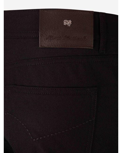 Marco Pescarolo Black Cashmere Straight Leg Trousers for men