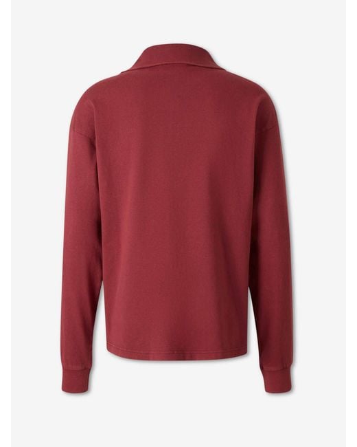 Acne Red Logo Sweatshirt Cotton for men