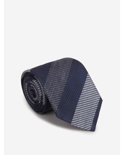 Brioni Blue Wool And Silk Tie for men