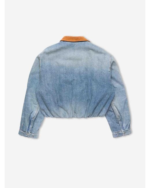 Acne Blue Denim Bomber Jacket