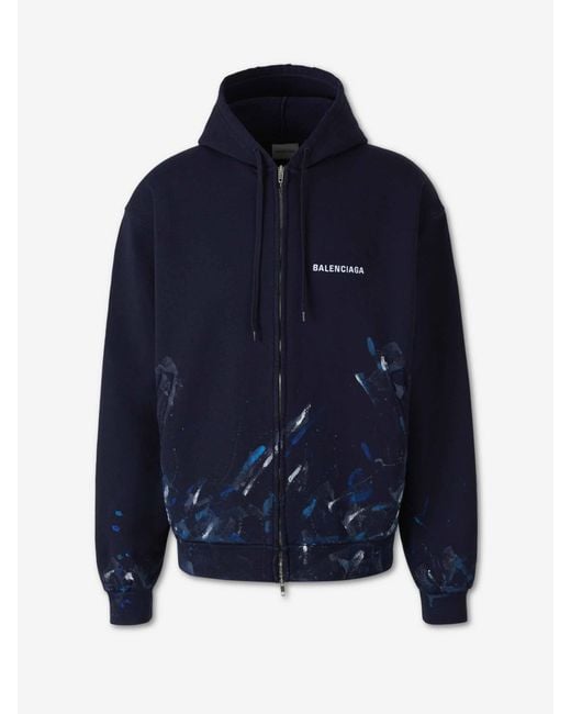 Balenciaga Blue Sweatshirt Logo Painting for men
