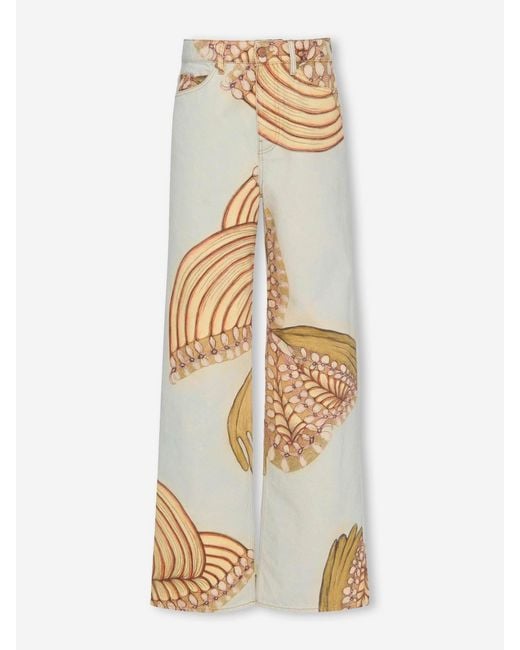 Ulla Johnson Natural Jeans Rectos Mid Rise