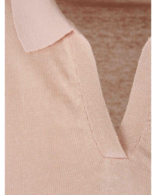 Peserico Pink Knitwear Polo