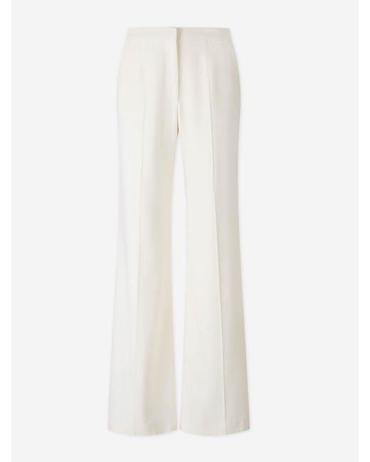 Costarellos White Lurex Georgette Trousers