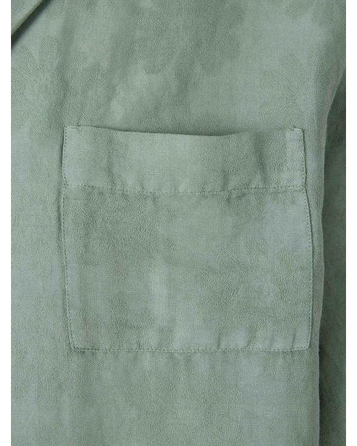 Vincenzo Di Ruggiero Green Linen Casual Shirt for men