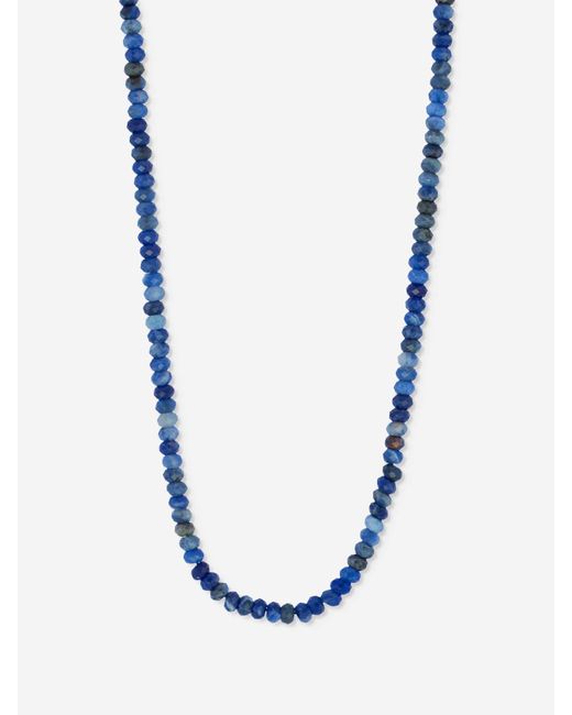 Tateossian Blue Node Bead Necklace for men