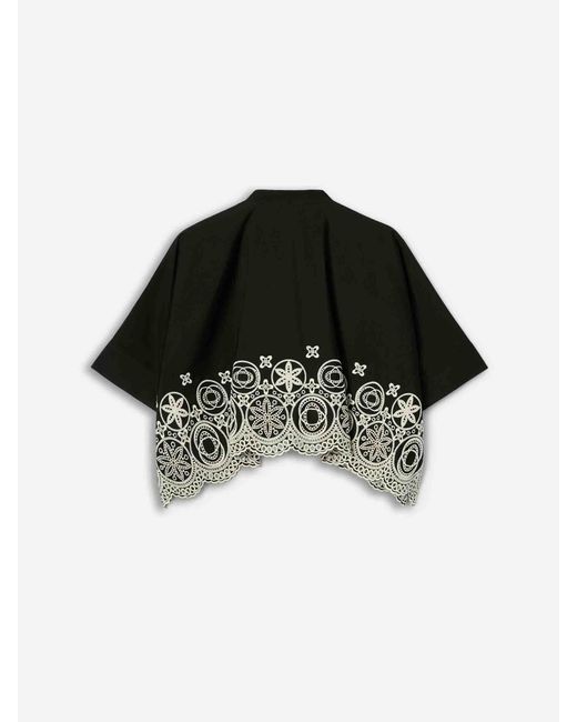 LaDoubleJ Black Mini Scarf Blouse