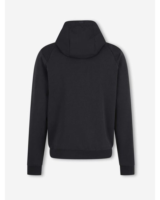 Herno Black Technical Jacket With Hood for men