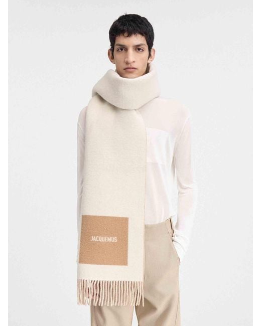 Jacquemus White Rond Carré Scarf