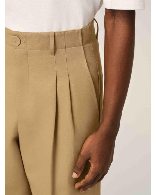 AMI Natural Carrot Linen Trousers for men