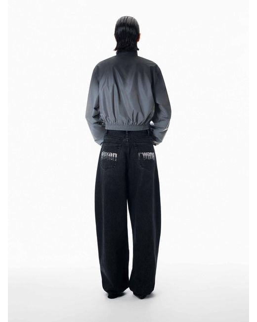 Alexander Wang Blue Jeans Barrel Logo