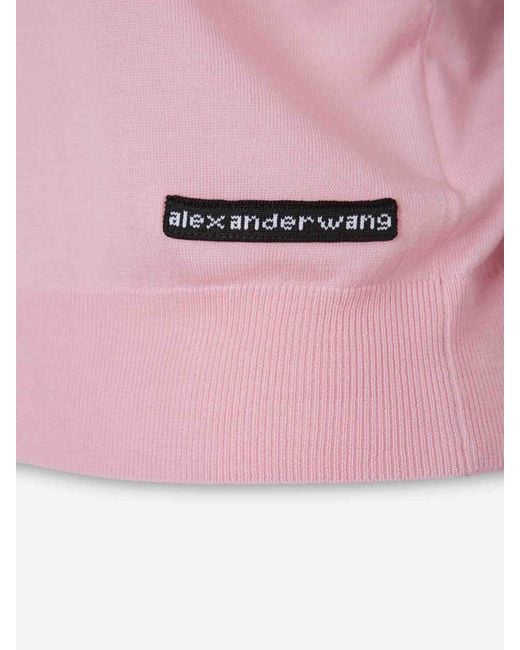 Alexander Wang Pink Sleeveless Fine Cardigan