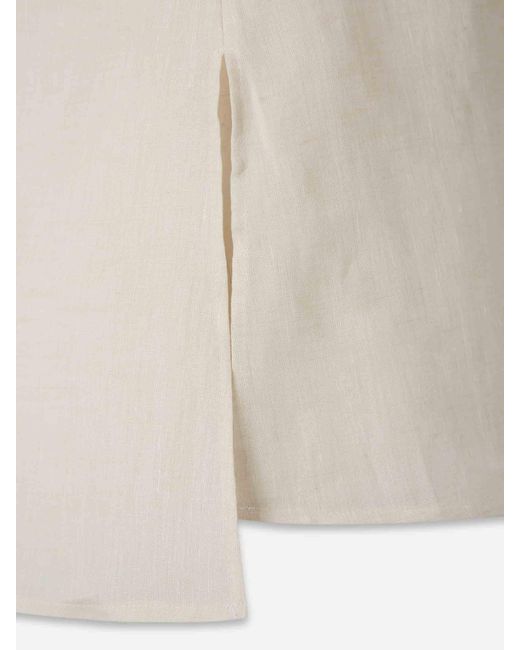 Peserico White Linen Tank Top