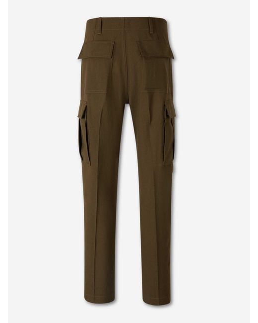 Tom Ford Green Cashmere Cargo Pants for men