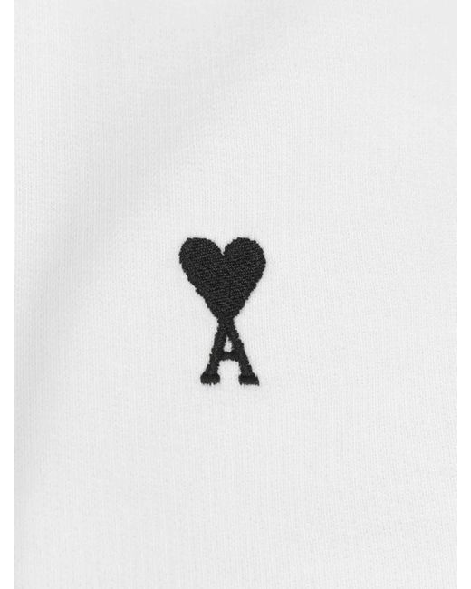 AMI White Zip-Up Hoodie