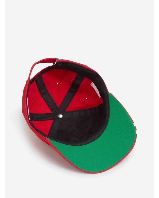 Rhude Red Cotton Cap for men