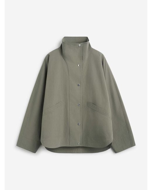 Totême Green High Neck Jacket