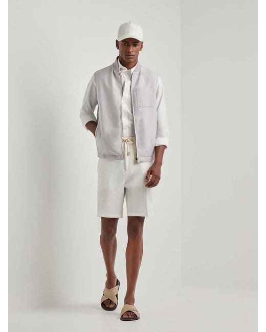 Canali White Reversible Vest for men