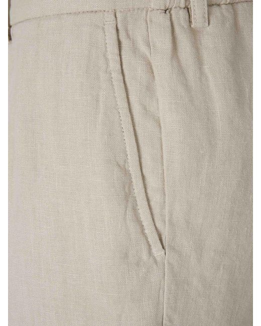Santa Eulalia Natural Straight Linen Trousers for men