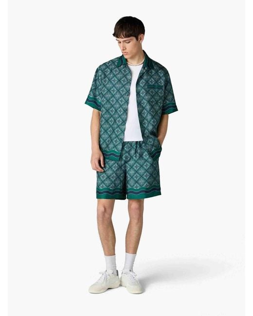 Casablanca Green Monogram Bermuda Shorts for men