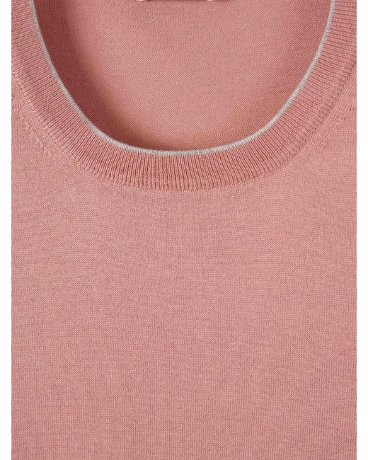 Santa Eulalia Pink Crew Neck Sweater for men