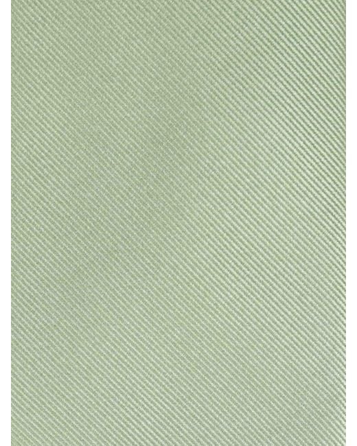 Petronius Green Plain Silk Tie for men