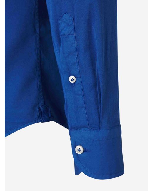 Camisa Lisa Algodón Santa Eulalia de hombre de color Blue