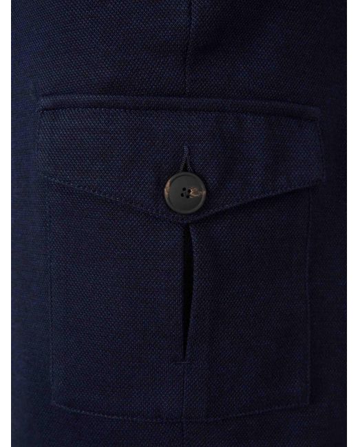 Gran Sasso Blue Plain Bermuda Shorts for men