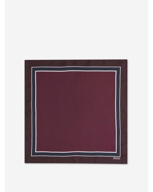 Zegna Purple Silk Pouch for men
