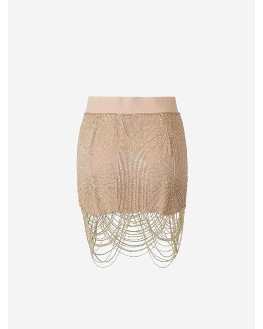The Attico White Silk Mini Skirt