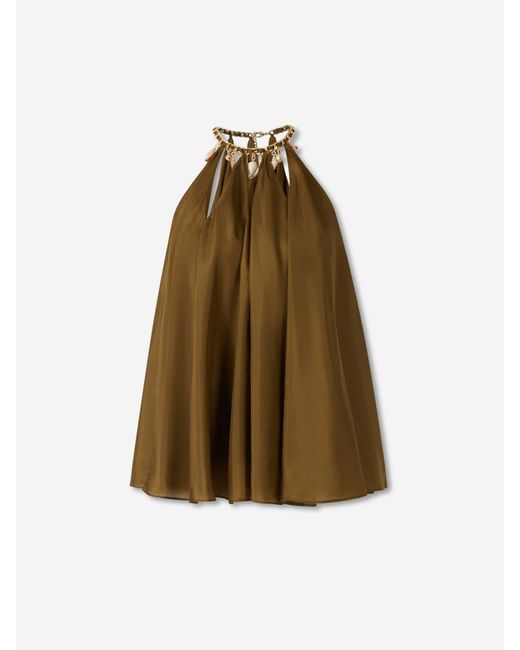 Zimmermann Natural Halter Neck Blouse