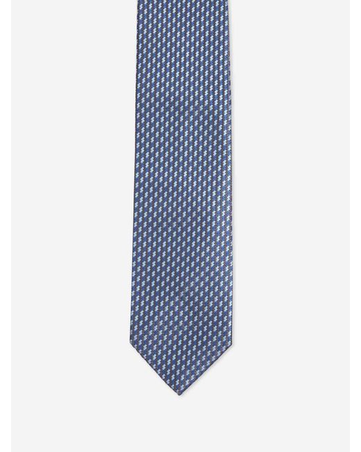 Brioni Blue Textured Silk Tie for men