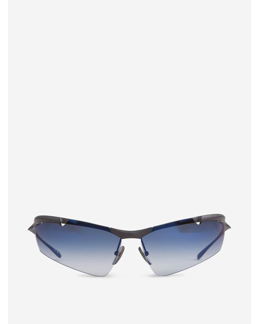 Balenciaga Blue Boomerang Cat Sunglasses for men