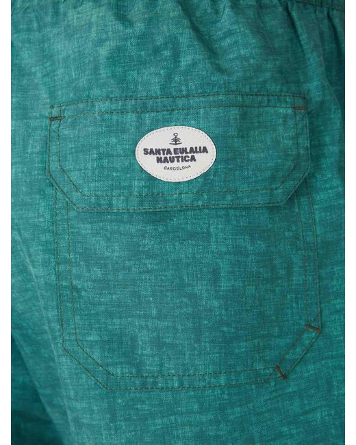 Santa Eulalia Green Plain Swimsuit for men