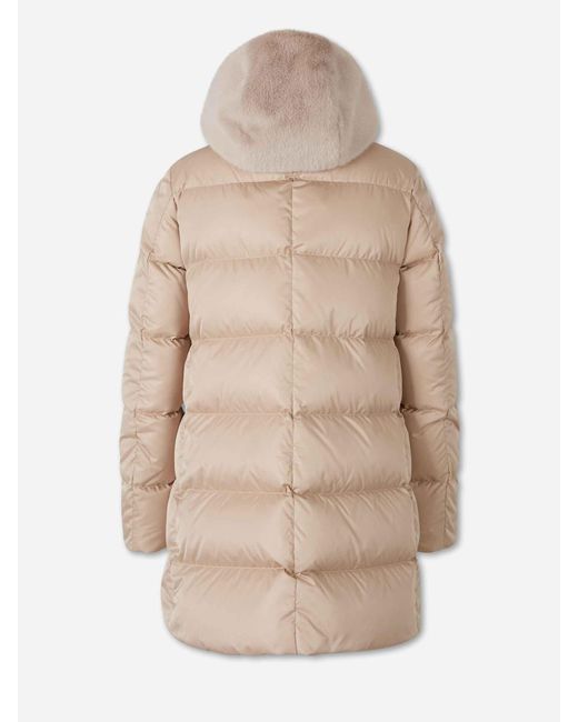 Herno Natural Down Jacket With Hood And Fur