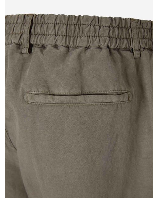 Santa Eulalia Gray Straight Leg Trousers With Pleats for men