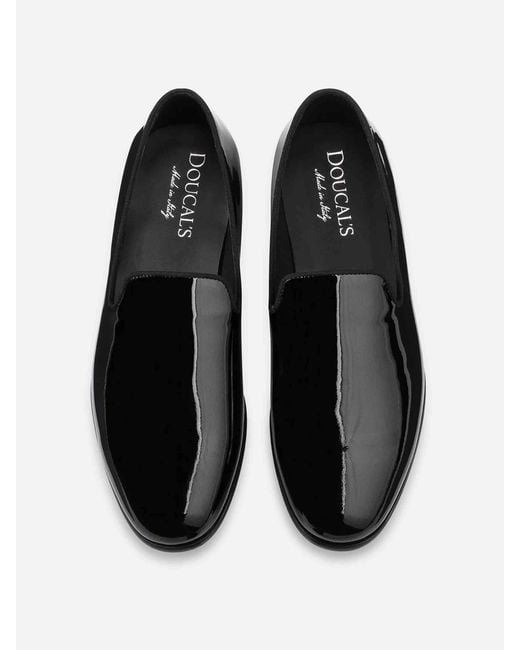 Doucal's White Patent Loafers for men