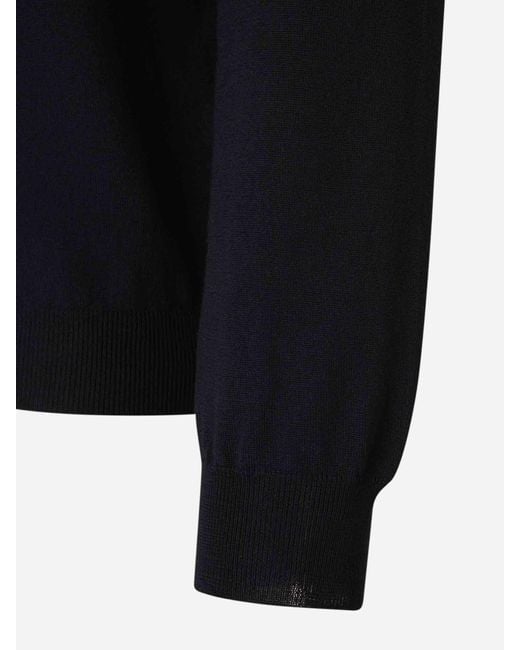 Zanone Blue Wool Turtleneck Sweater for men