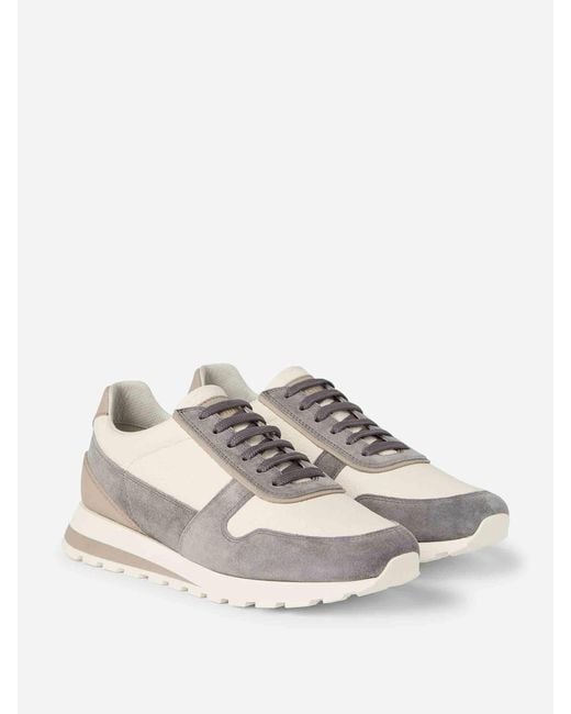 Brunello Cucinelli Wildleder-Sneaker in White für Herren