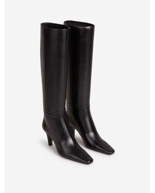 Saint Laurent Black Jil Pointed Leather Boots