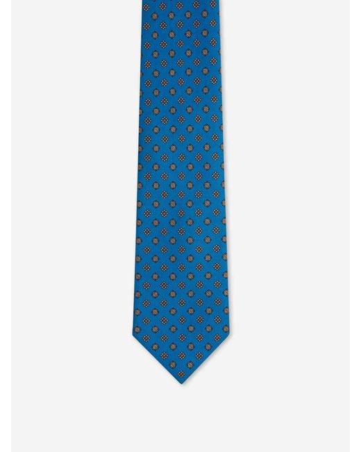 Marinella Blue Floral Silk Tie for men