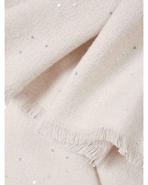 Sciarpa Con Paillettes di Peserico in White