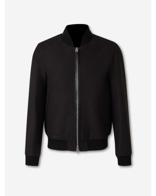 Tom Ford Black Wool Bomber Jacket for men