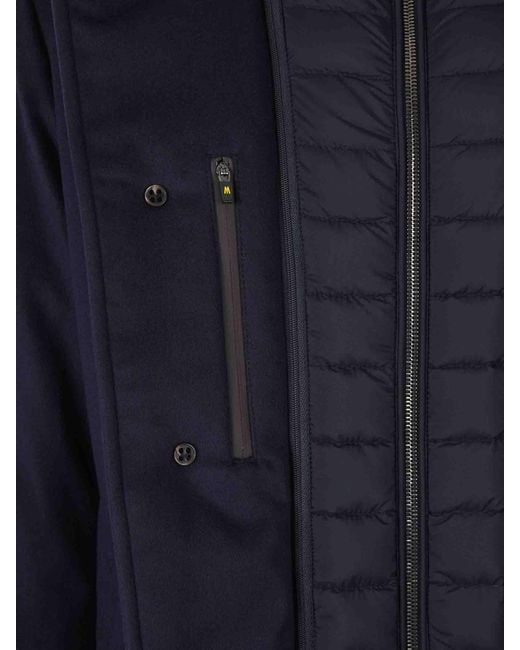 Moorer Blue Long Coat for men