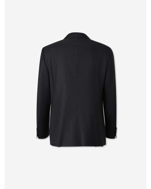 Canali Blue Straight Wool Suit for men