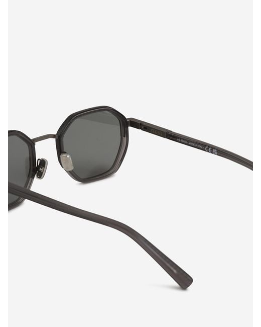 Occhiali Da Sole Ovali di Zegna in Gray da Uomo