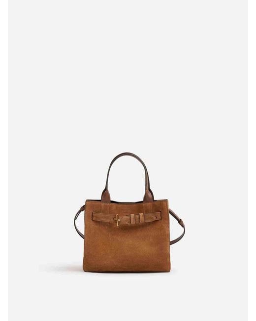 Tom Ford Brown Mini Suede Bag