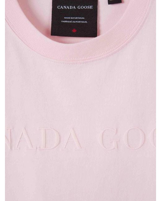 Canada Goose Pink Roam Embroidered T-Shirt